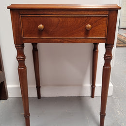 Single Mahogany One Drawer Bedside