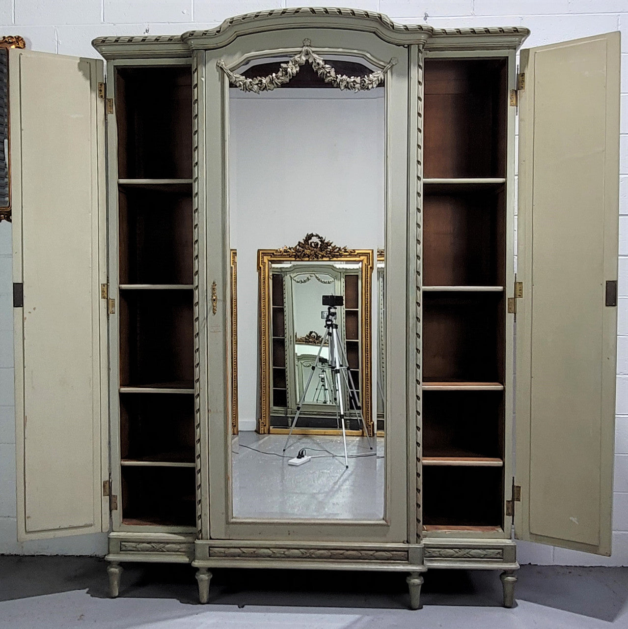 Antique French Three Door Louis Xl Style Painted Armoire | Antique & Vintage | Moonee Ponds Antiques | Australia Wide Delivery