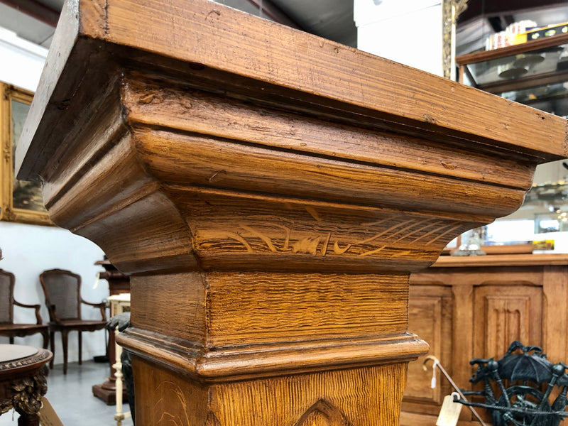 Lovely Antique Faux Oak Pedestal