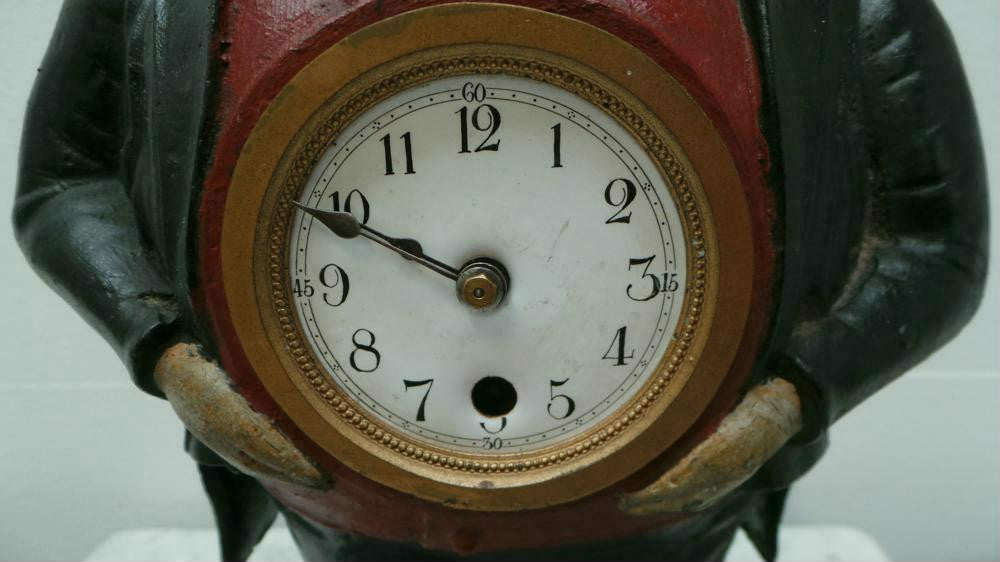 Bradley And Hubbard "John Bull" Moving Eyes Clock | Antique & Vintage | Moonee Ponds Antiques | Australia Wide Delivery