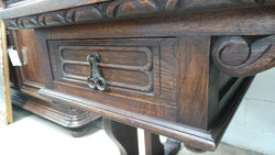 French Oak Desk With A Parquetry Top | Antique & Vintage | Moonee Ponds Antiques | Australia Wide Delivery