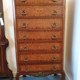 Louis XV Style Inlaid Marble Top Seminar