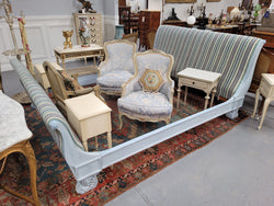 French Chalk Painted Louis XV Style King Size Bed | Antique & Vintage | Moonee Ponds Antiques | Australia Wide Delivery