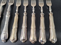 Mixed Set of Cutlery with (800) Continental Silver Handles | Antique & Vintage | Moonee Ponds Antiques | Australia Wide Delivery