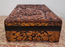 Vintage Unusual Camphor Wood Fitted Jewellery Box | Antique & Vintage | Moonee Ponds Antiques | Australia Wide Delivery