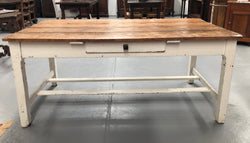 Early Victorian Pine Table-Desk With Drawer & Painted Base | Antique & Vintage | Moonee Ponds Antiques | Australia Wide Delivery