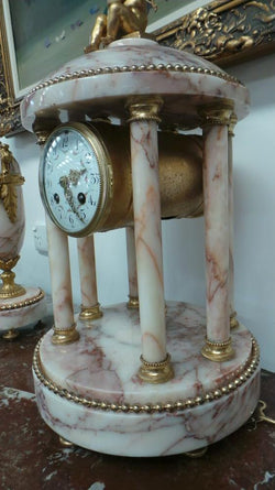 French Marble Clock Set | Antique & Vintage | Moonee Ponds Antiques | Australia Wide Delivery