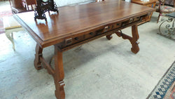 French Walnut Spanish Style Desk | Antique & Vintage | Moonee Ponds Antiques | Australia Wide Delivery