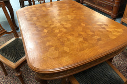 Lovely French Oak Small Dining Table & Six Chairs | Antique & Vintage | Moonee Ponds Antiques | Australia Wide Delivery
