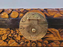 Vintage Unusual Camphor Wood Fitted Jewellery Box | Antique & Vintage | Moonee Ponds Antiques | Australia Wide Delivery