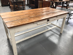 Early Victorian Pine Table-Desk With Drawer & Painted Base | Antique & Vintage | Moonee Ponds Antiques | Australia Wide Delivery