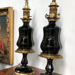 Rare 19th Century French Banquette Lamps