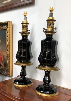 Rare 19th Century French Banquette Lamps | Antique & Vintage | Moonee Ponds Antiques | Australia Wide Delivery