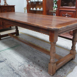 Antique French Oak Dining Table