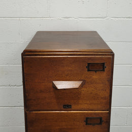 Blackwood four drawer filing cabinet in good original detailed condition.