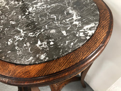French Fruitwood Marble Top Occasional Table | Antique & Vintage | Moonee Ponds Antiques | Australia Wide Delivery