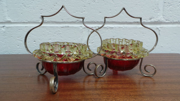 Moonee Ponds Antiques Pair of Victorian Salt