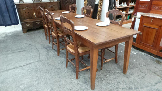 19th Century French Oak Farmhouse Table-1