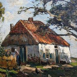 Sourced from France is this beautiful Impressionist oil on canvas painting by "BAREND BROWER" (1872-1936). It is framed in an ornate gold frame and in good original condition.
