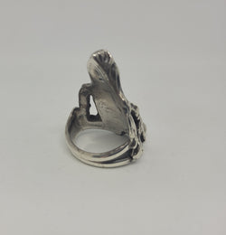 Heavy Sterling Silver Biker Skeleton On Bike Ring | Antique & Vintage | Moonee Ponds Antiques | Australia Wide Delivery