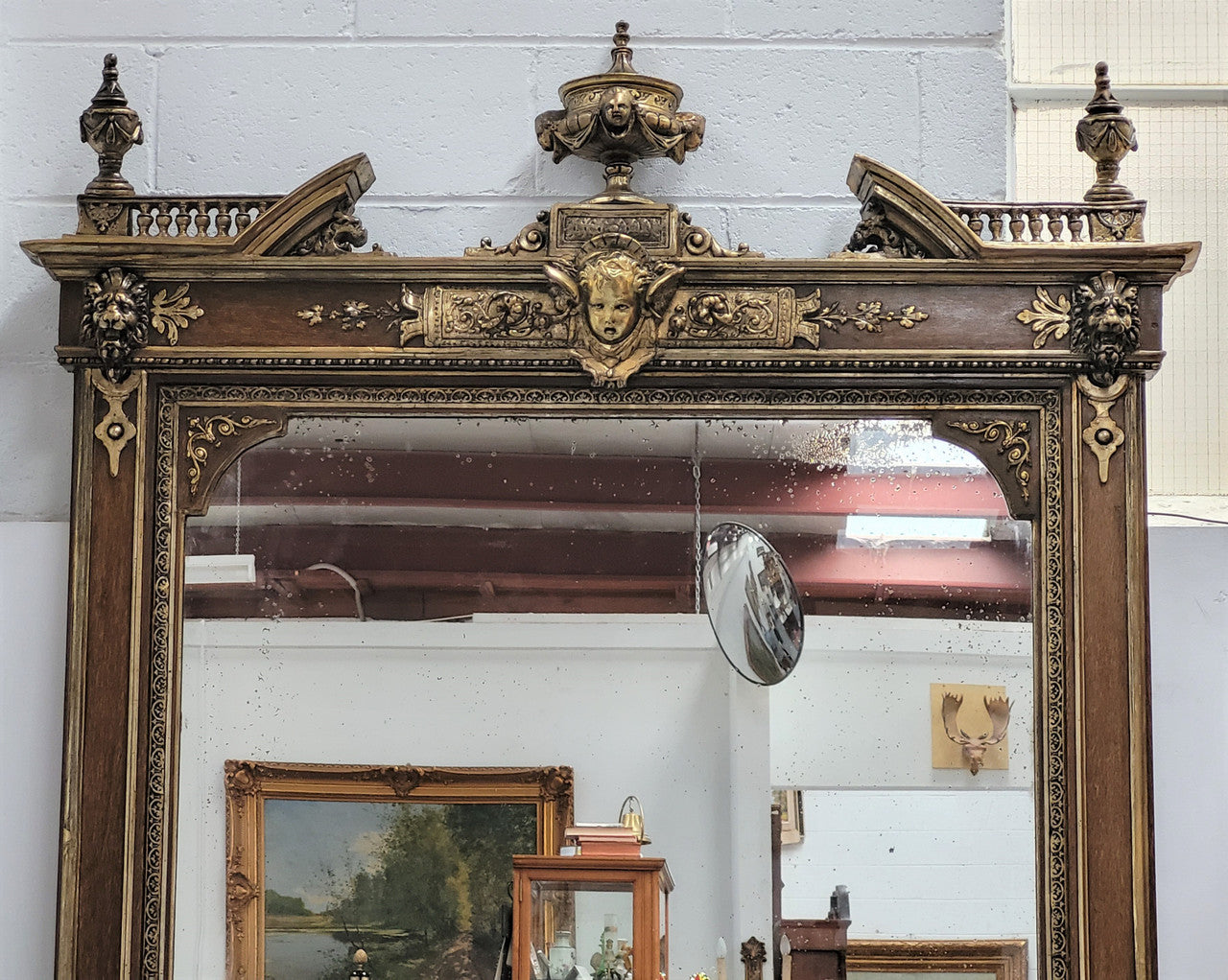 Early 19th Century French Gilt & Simulated Wood Mantle Mirror | Antique & Vintage | Moonee Ponds Antiques | Australia Wide Delivery