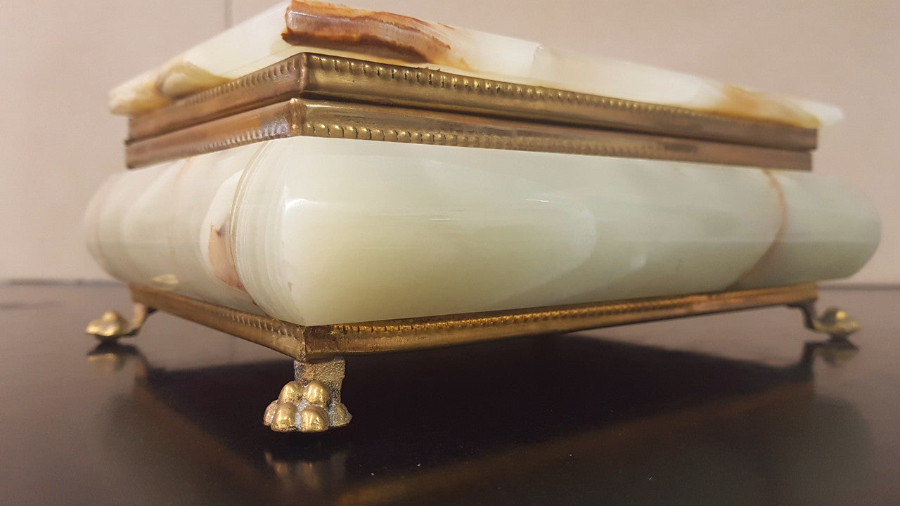 Alabaster Jewellery Box | Antique & Vintage | Moonee Ponds Antiques | Australia Wide Delivery