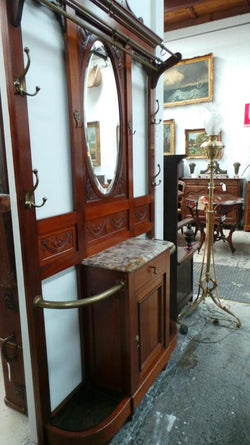 Large French Mahogany Hall Stand | Antique & Vintage | Moonee Ponds Antiques | Australia Wide Delivery