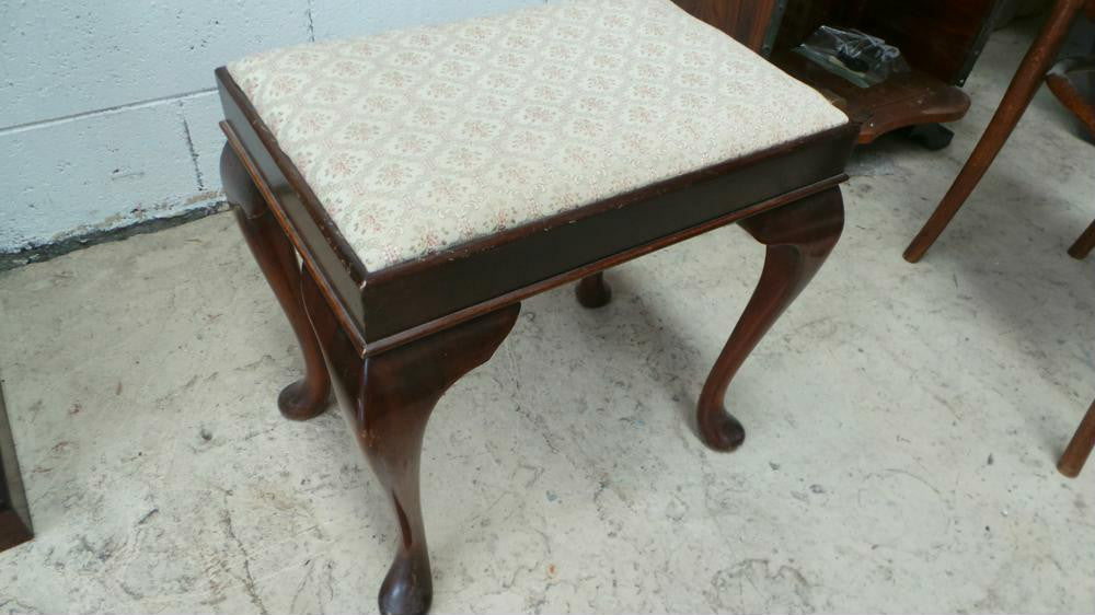 Antique Queen Anne English Footstool