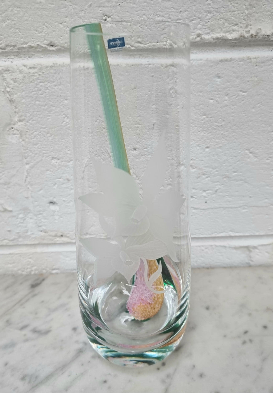 Beautiful Etched Caithness Decorative Vase | Antique & Vintage | Moonee Ponds Antiques | Australia Wide Delivery
