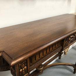 Hard to find 19th Century Louis XV gilded walnut console table in very good condition.