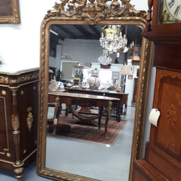An Early 19th Century Water Gilt Floral Overmantle Mirror