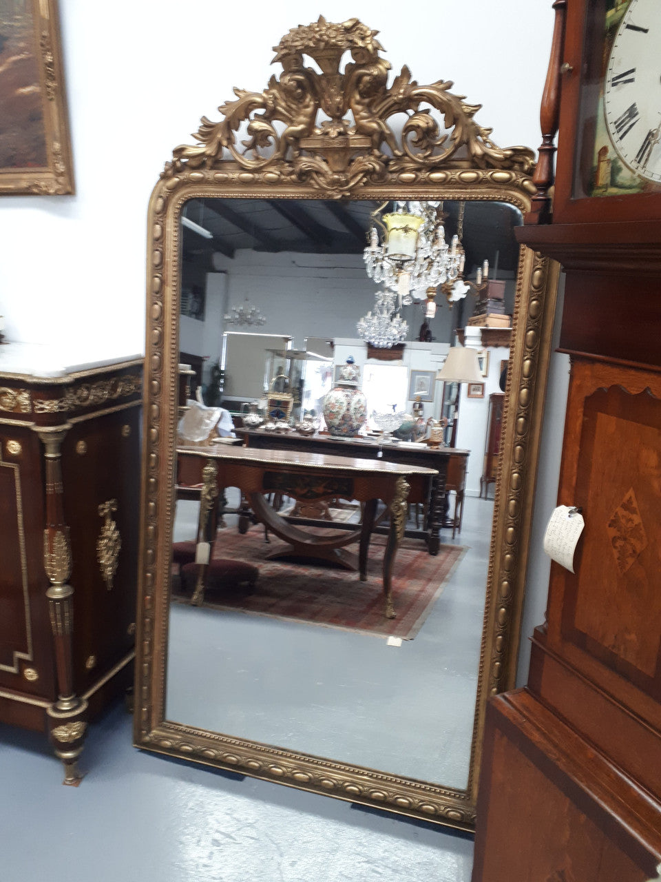 An Early 19th Century Water Gilt Floral Overmantle Mirror | Antique & Vintage | Moonee Ponds Antiques | Australia Wide Delivery