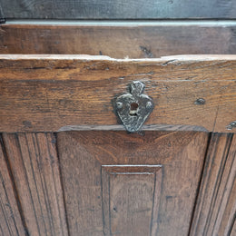 Fabulous rustic early 19th Century French Oak carved coffer with lovely details in good original condition.