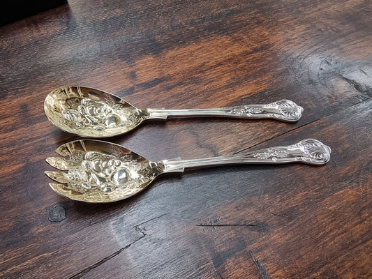 Pair Sheffield Silver Plate Berry Bowl Servers