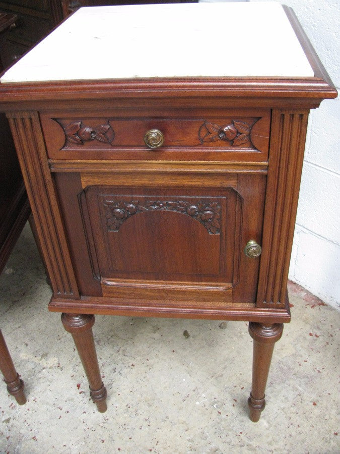 Pair Of French Mahogany Bedsides | Antique & Vintage | Moonee Ponds Antiques | Australia Wide Delivery