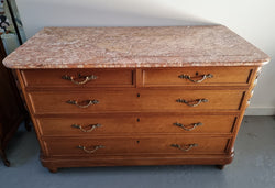 French Louis 16th Style Walnut Marble Top Commode | Antique & Vintage | Moonee Ponds Antiques | Australia Wide Delivery