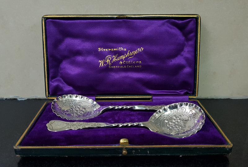 Pair of Sheffield Spoons