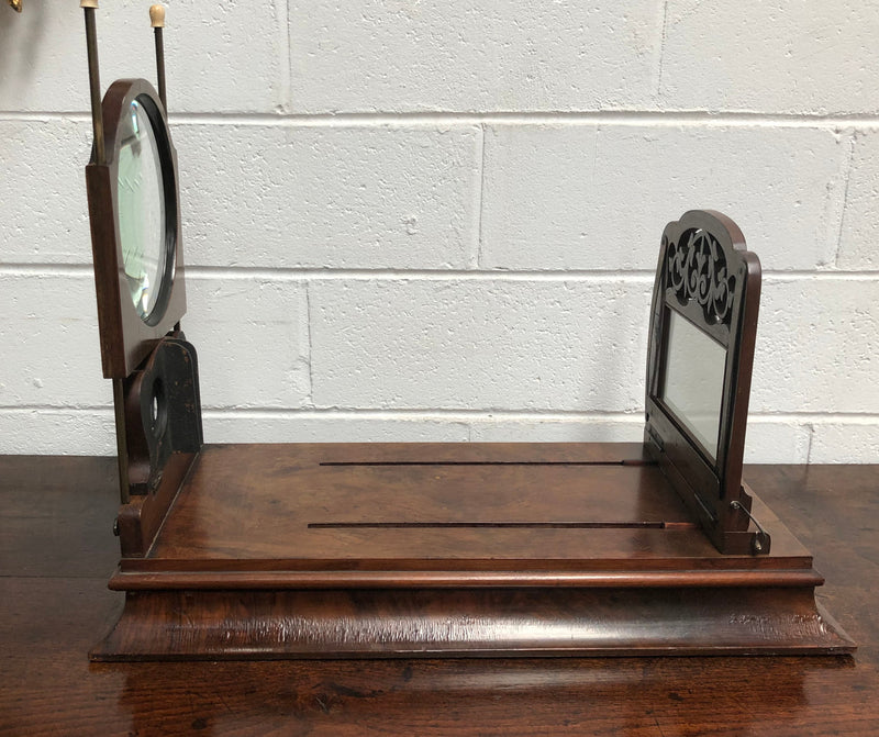 Victorian beautiful Walnut stereoscope viewer with 12 amazing photo view cards of all different locations. In good original detailed condition.