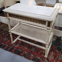 Painted French Louis XVI Style Marble Top Console Table | Antique & Vintage | Moonee Ponds Antiques | Australia Wide Delivery
