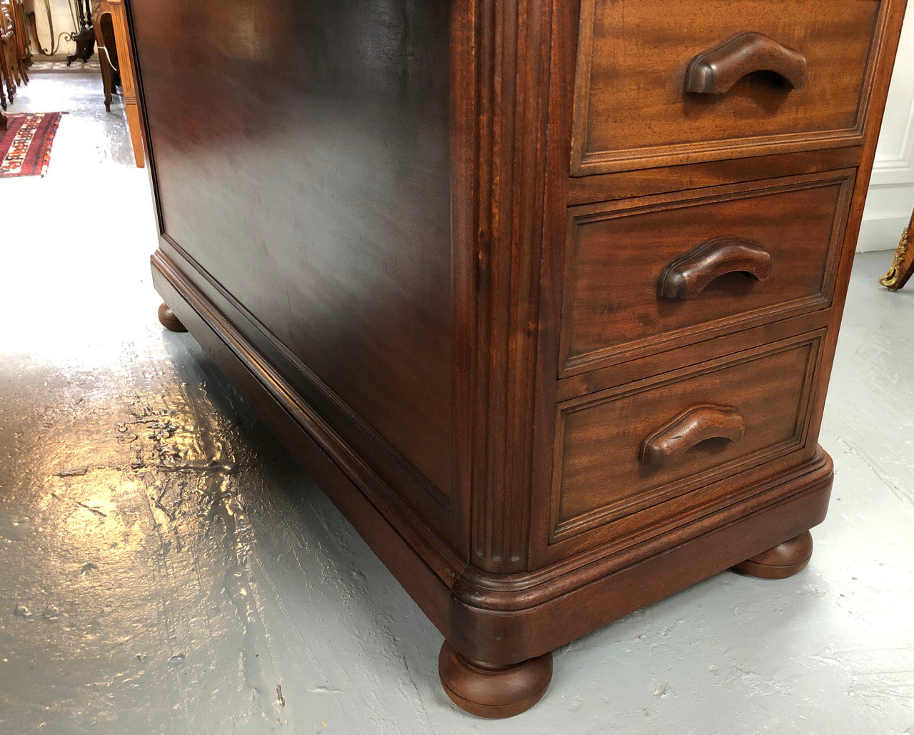 Superb Late 19th Century French Walnut Partners Desk | Antique & Vintage | Moonee Ponds Antiques | Australia Wide Delivery