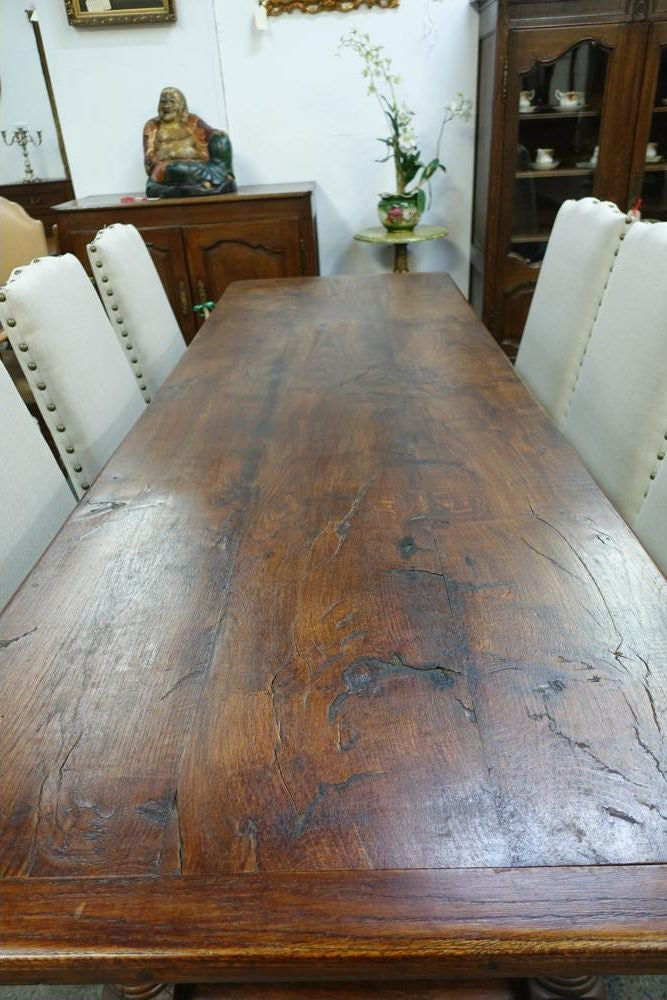 2.4 Meter French Oak Farmhouse Dining Table | Antique & Vintage | Moonee Ponds Antiques | Australia Wide Delivery