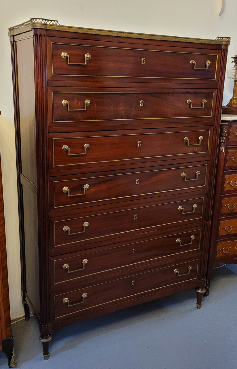 Sensational French Empire Mahogany Semainier | Antique & Vintage | Moonee Ponds Antiques | Australia Wide Delivery