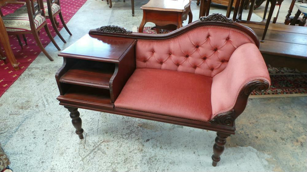 Vintage Telephone Seat and Table