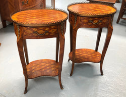 Pair Of High Quality Kingwood Louis XV Marquetry Inlaid Bedsides | Antique & Vintage | Moonee Ponds Antiques | Australia Wide Delivery