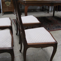 Gorgeous set of 8 french oak chairs