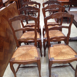 Set 6 French Oak Dining Chairs | Antique & Vintage | Moonee Ponds Antiques | Australia Wide Delivery