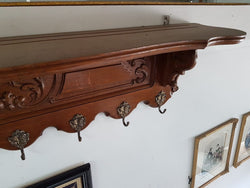 French Oak Wall Mounted Hat - Coat Rack | Antique & Vintage | Moonee Ponds Antiques | Australia Wide Delivery