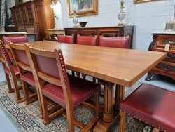 French Oak Double Pedestal Farmhouse Dinning Table | Antique & Vintage | Moonee Ponds Antiques | Australia Wide Delivery