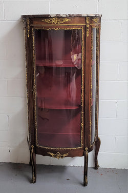 Late 19th Century Louis XV Style Vitrine with Curved Glass | Antique & Vintage | Moonee Ponds Antiques | Australia Wide Delivery