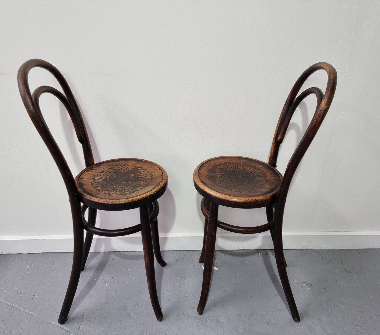 Stunning Petite Cafe Bentwood Chairs with Original Shell Embossed Seats | Antique & Vintage | Moonee Ponds Antiques | Australia Wide Delivery